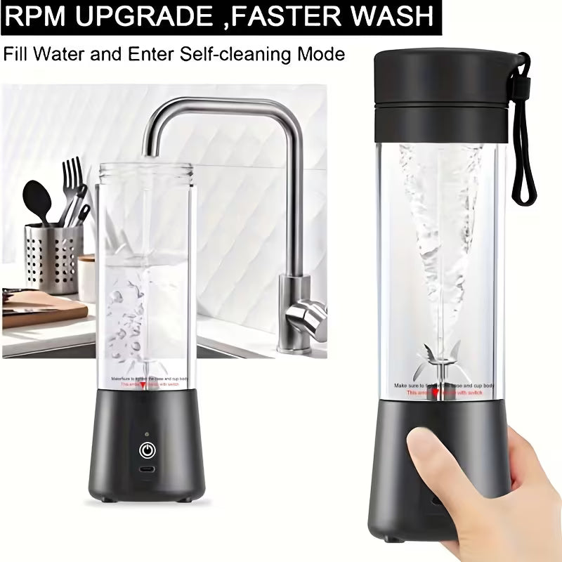 Portable 380ml Rechargeable Blender for Smoothies & Shakes
