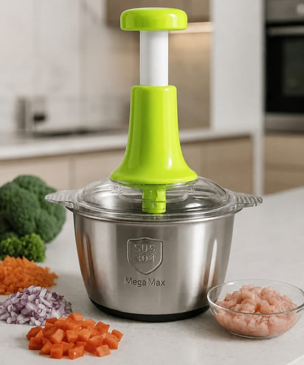 2L Heavy-Duty Stainless Steel Hand Push Chopper