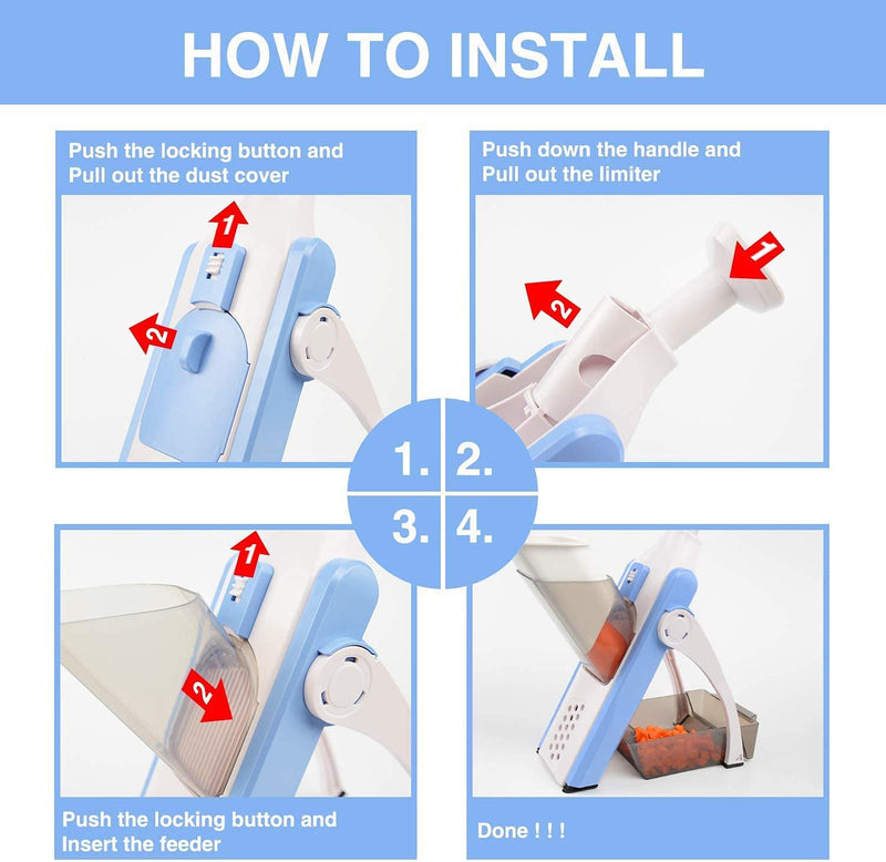 5in1 - Adjustable Mandoliner Safe Slicer