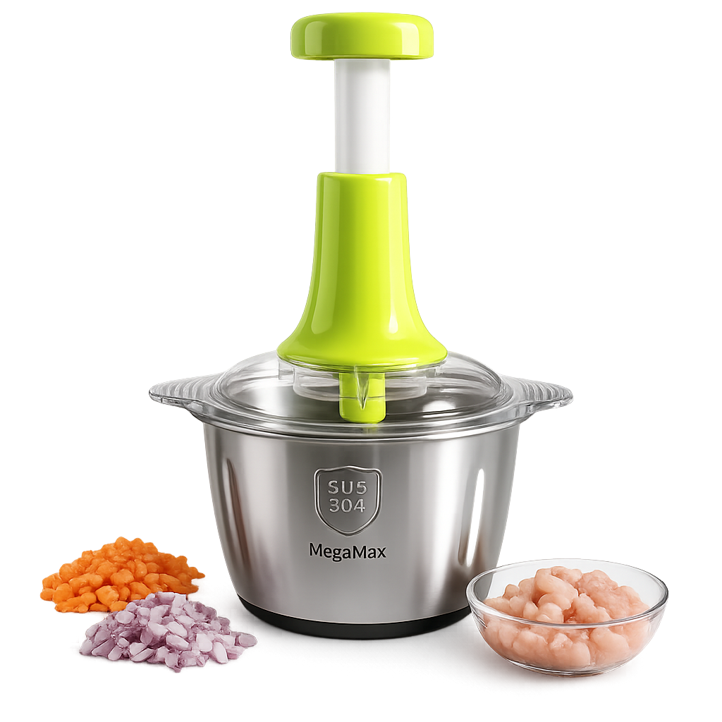 2L Heavy-Duty Stainless Steel Hand Push Chopper
